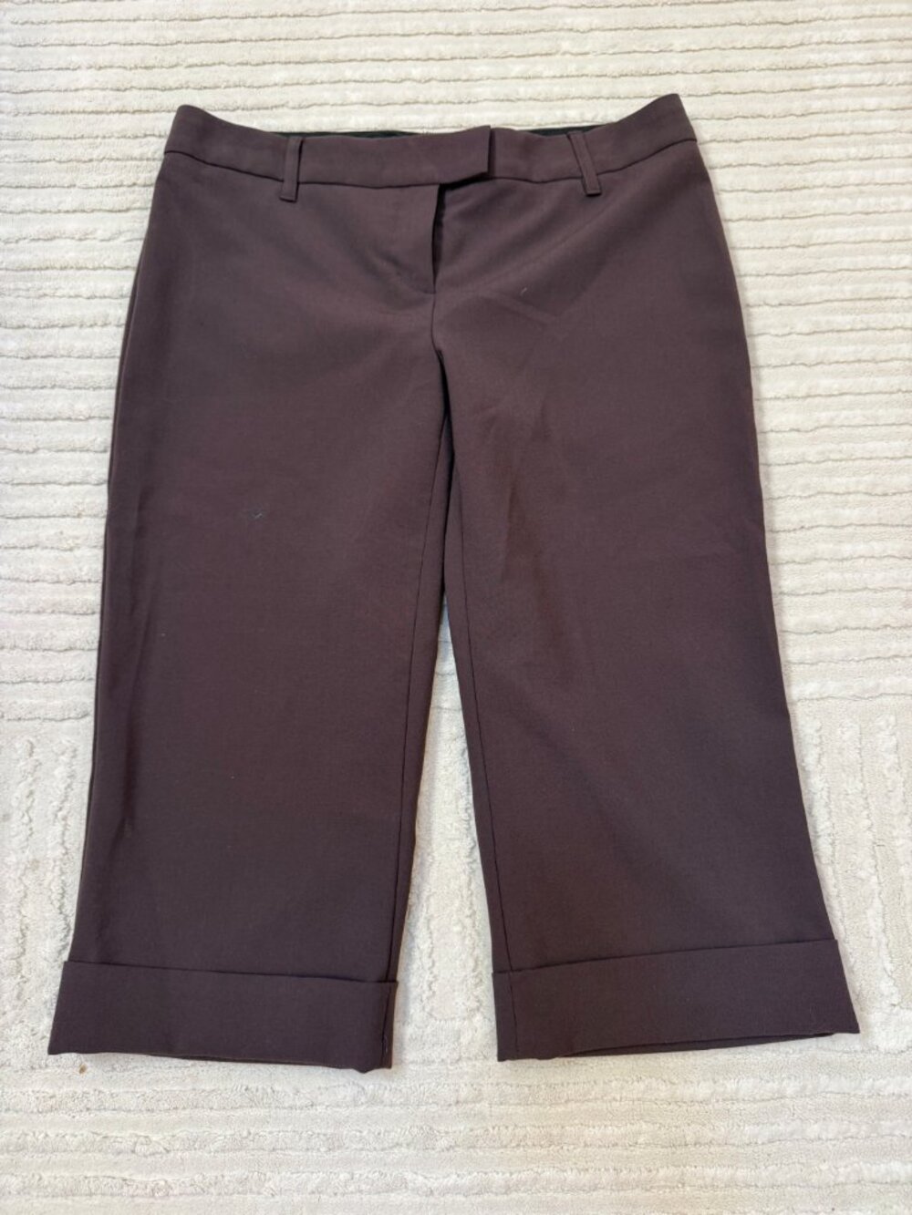 Express Editor Brown Capri Dress Pants Size 4